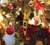 kayak Christmas tree ornament